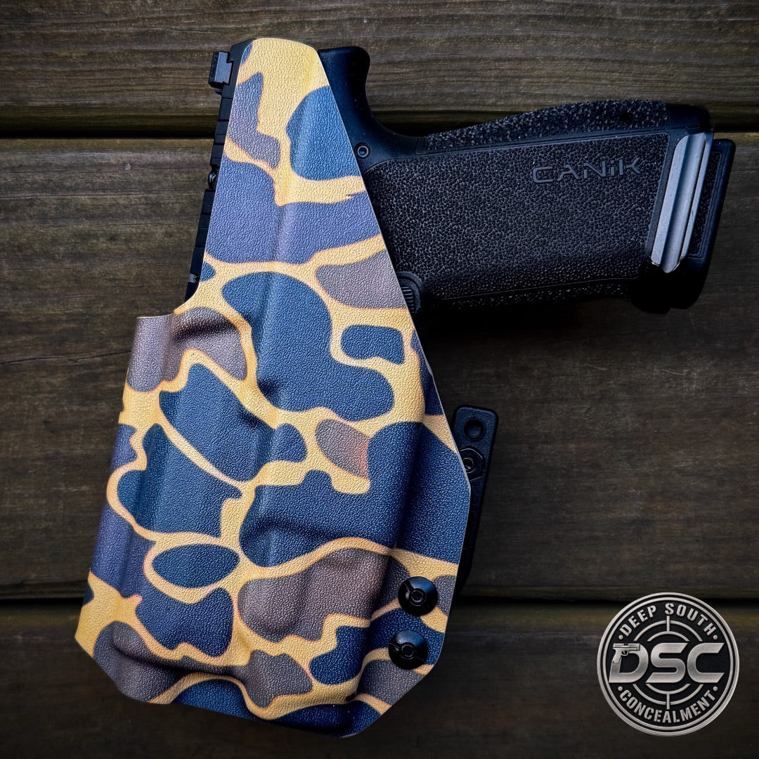 Canik MC9 Prime w/Olight PL-X Old School Camo RH IWB Holster